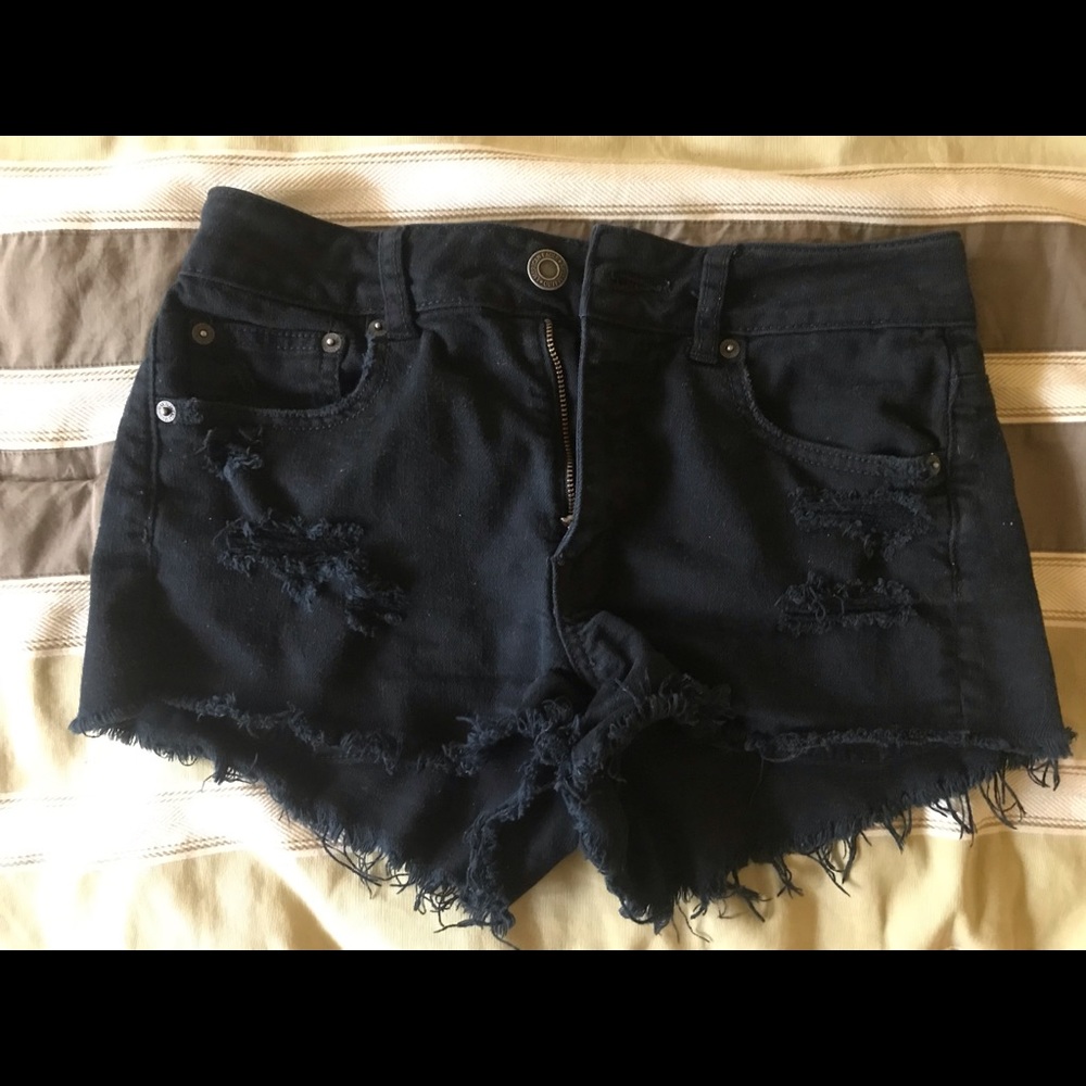 AE Black High Wasted Short